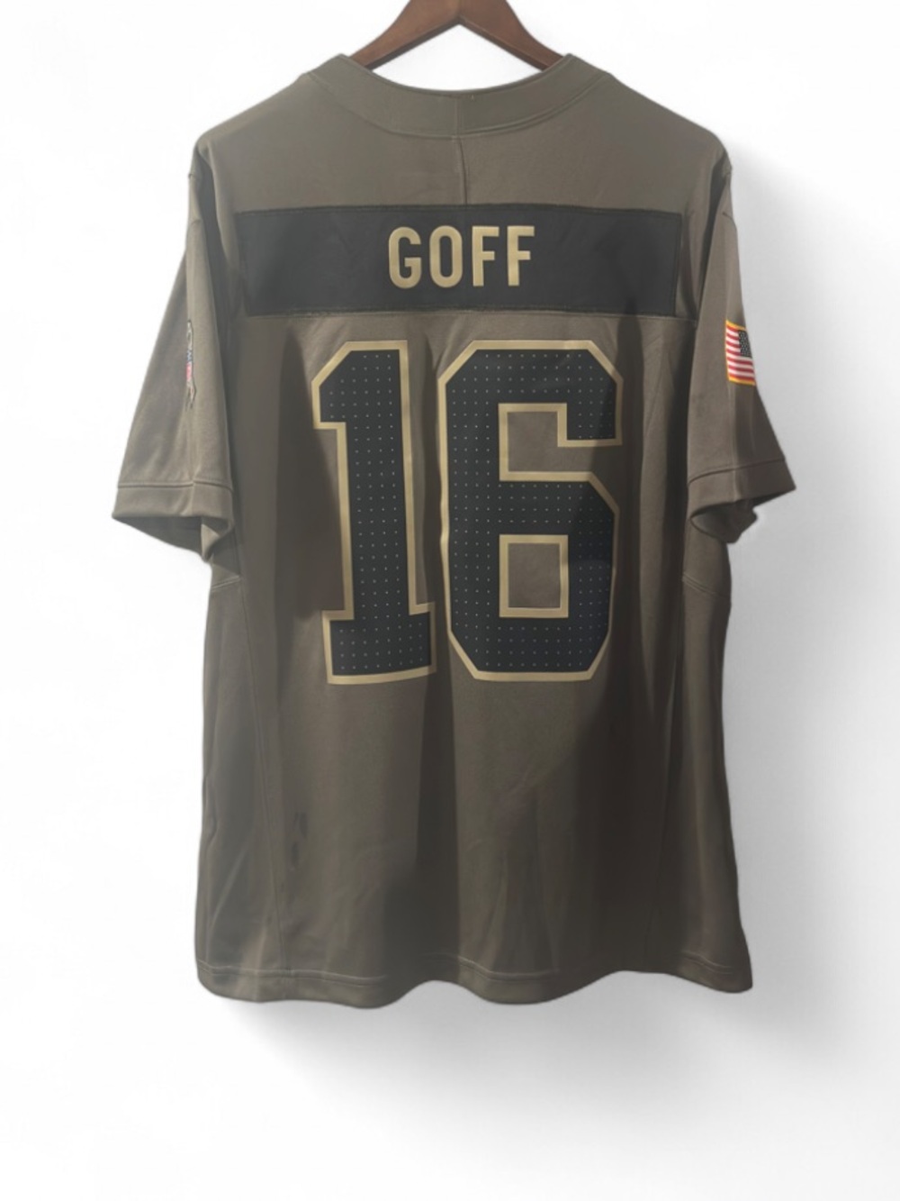 Nike Dri-FIT NFL Detroit Lions Goff 16 Salute to Service Football Jersey Size L - Picture 5 of 7